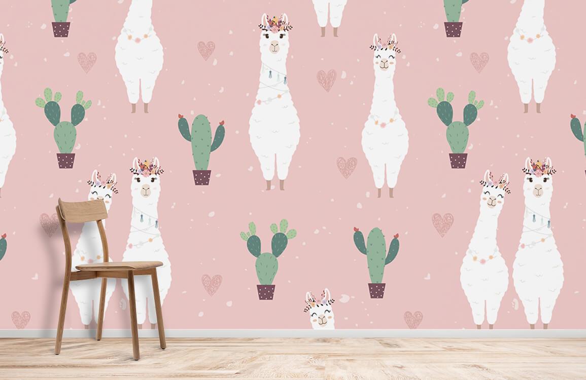 Sweet Alpaca Wallpaper Mural