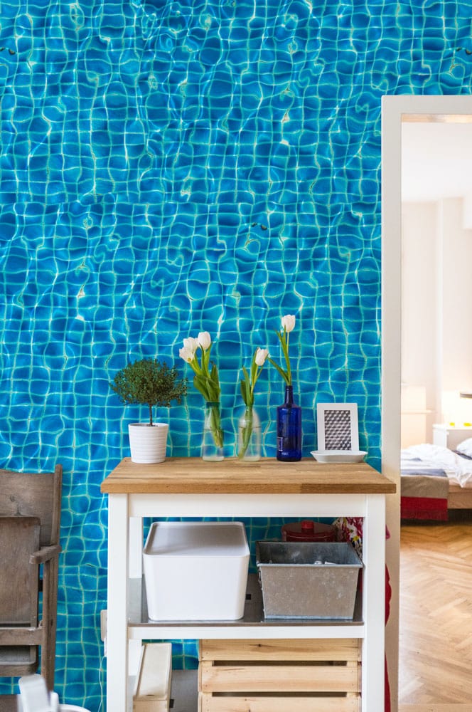 Swimming Pool Ripples Aesthetic Wall Mural | Ever Wallpaper UK