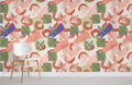 Tableware Pattern Wallpaper Mural