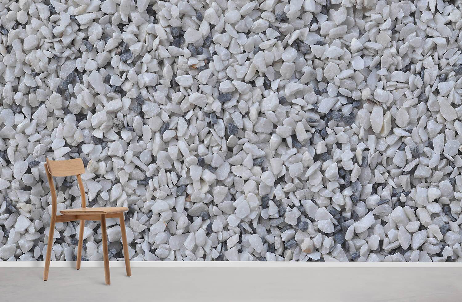 White & Gray Wallpaper Mural