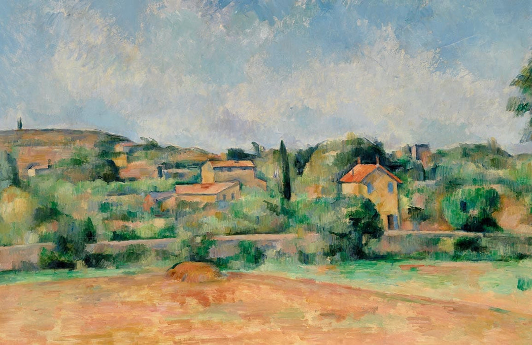 Impressionist Countryside Landscape Mural Wallpaper in Soft Pastel Colours