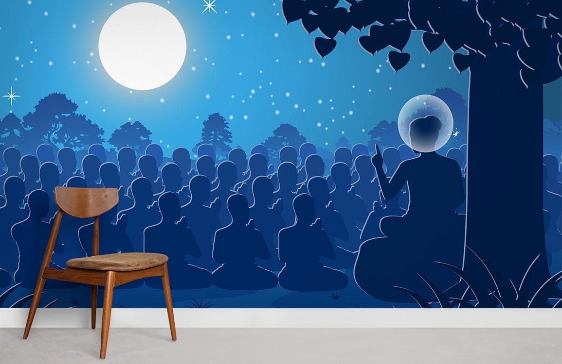 Buddha Teaching Wallpaper Mural