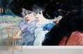 Three Women in Profile Wallpaper Mural