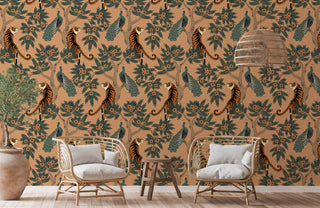 Tiger under Tree Wallpaper Mural