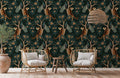 Tiger & Peacock Wallpaper Mural
