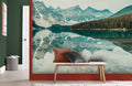 Clear Lake beside Mountain Wallpaper Mural