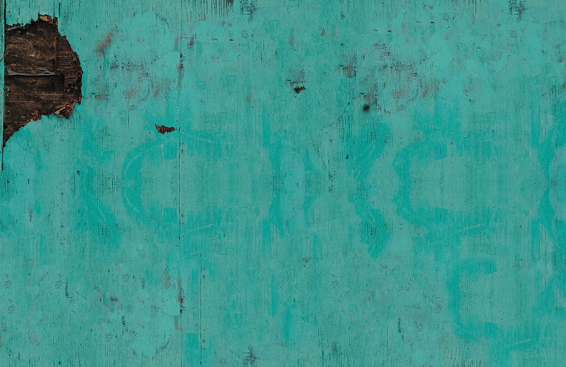 Rustic Turquoise Weathered Vintage Style Wallpaper with Distressed Industrial Charm