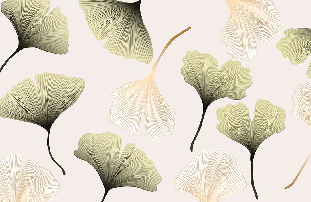Elegant Sage Leaf Pattern Wallpaper - Modern Botanical Design in Soft Tones