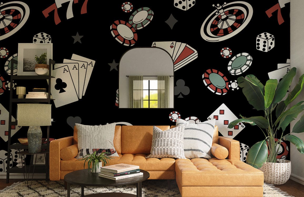 Poker Accessories Wallpaper Mural