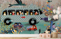 Animal Journey Bus Wallpaper Mural