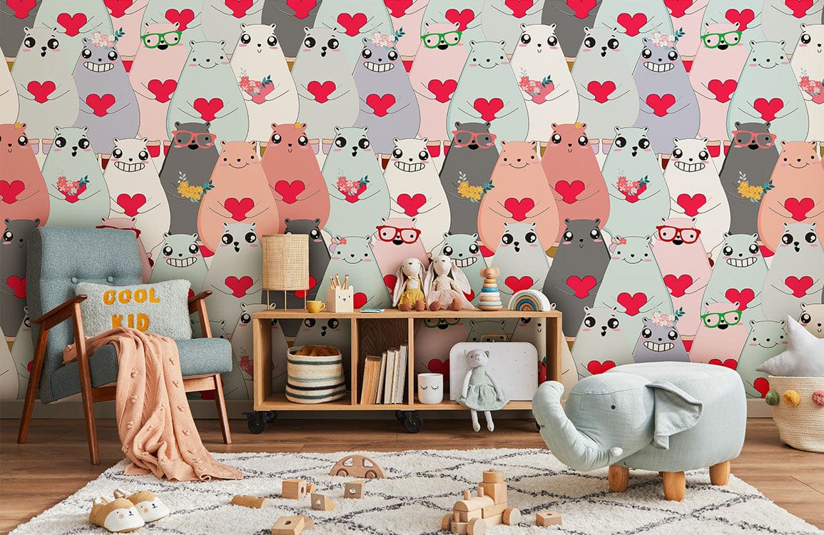 Bears Show Love Wallpaper Mural