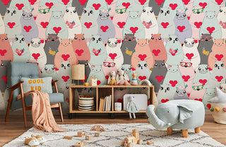 Bears Show Love Wallpaper Mural