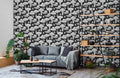 Balck Mushrooms Wallpaper Mural