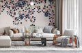 Blue Berry Vines Wallpaper Mural