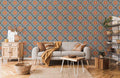 Blue Flowers Vectors Wallpaper Mural