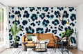 Blue Leopard Fur Wallpaper Mural