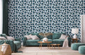 Blue Leopard Print Wallpaper Mural