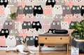 Chubby Kitties Wallpaper Mural