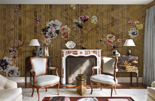 Classic Flower Branch Wallpaper Mural