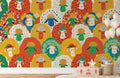 Colorful Lambs Wallpaper Mural