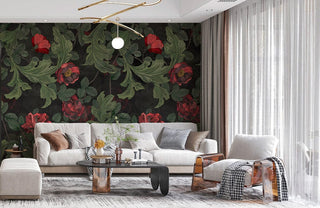 Dark Dying Flowers Wallpaper Mural