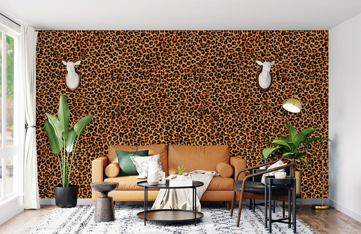 densel leopard print texture wallpaper mural for living room decor