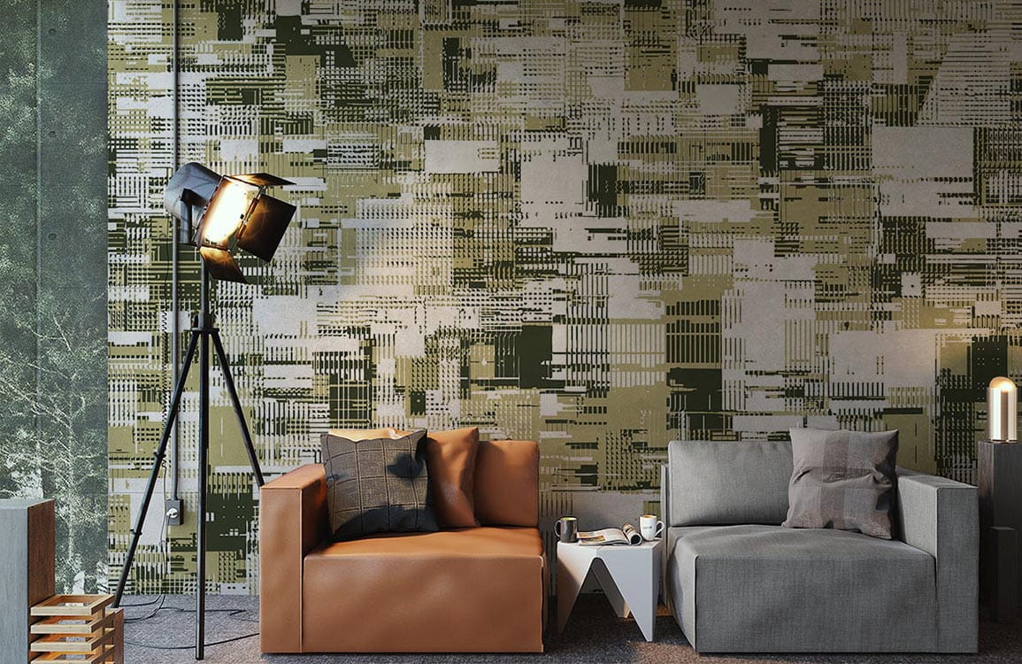 unique distortion wallpaper mural for room