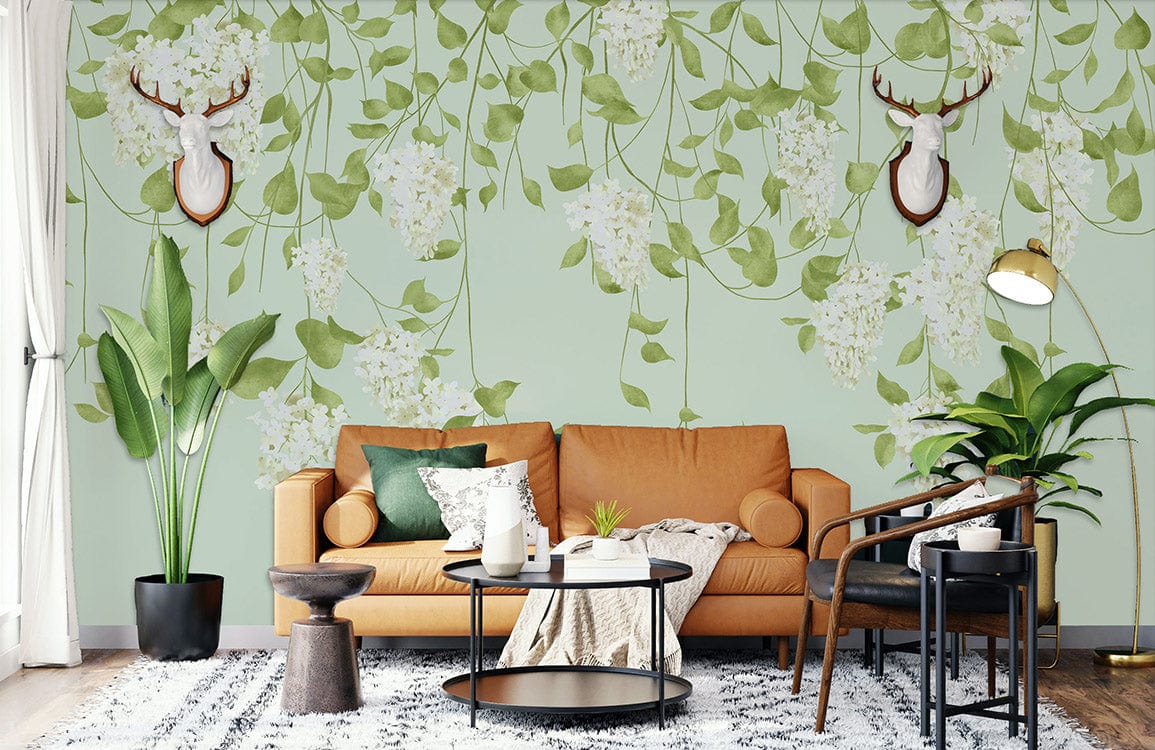 fresh flower vines wallpaper mural home decor