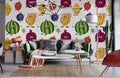 Fruit Emoji Wallpaper Mural