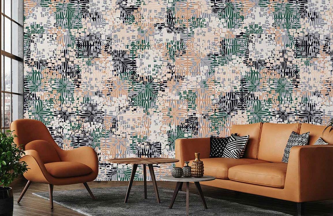 Lattern Mosiac Wallpaper Mural