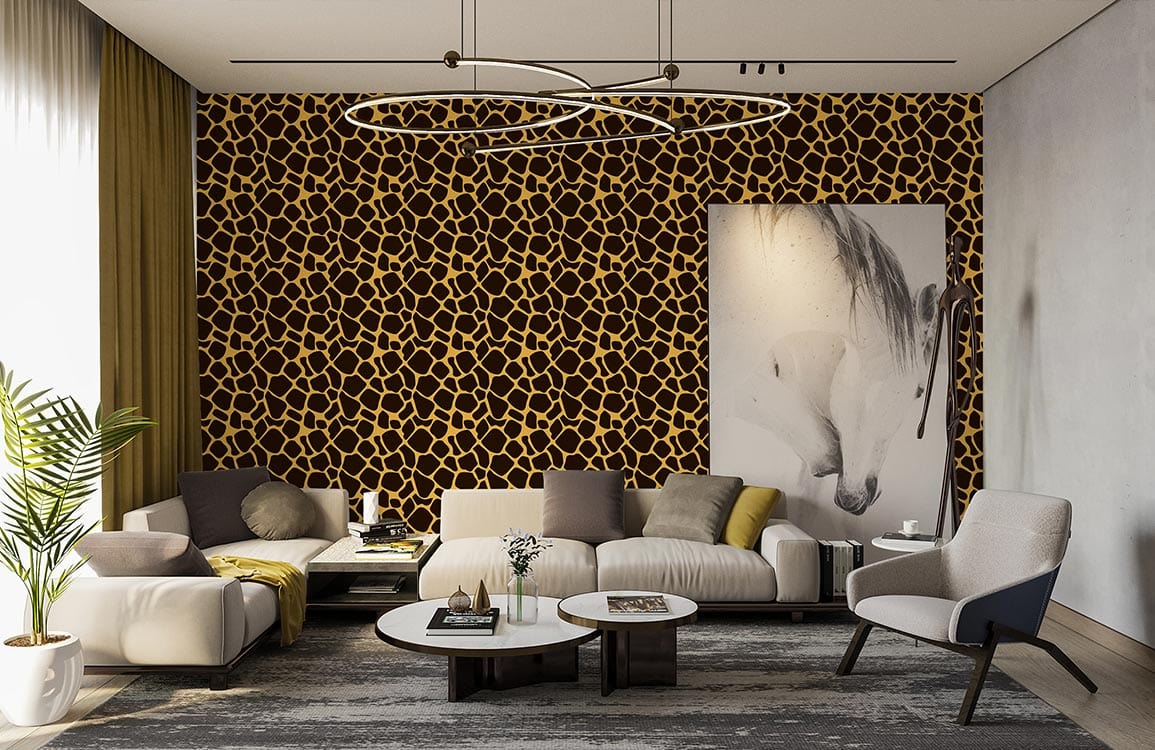 Leopard Print Blocks Wallpaper Mural