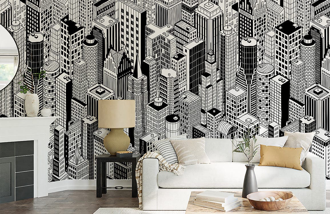 Lifeless Skyscrapers Wallpaper Mural
