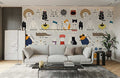 Liquid Cats Wallpaper Mural