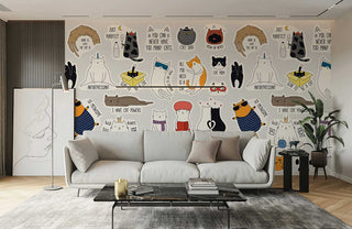 Liquid Cats Wallpaper Mural