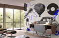 Klein Blue Pattern Wallpaper Mural
