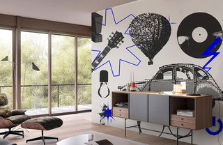 Klein Blue Pattern Wallpaper Mural