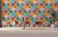 Mosiac Floral Wallpaper Mural