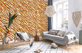 Orange Vector Fur Wallpaper Mural