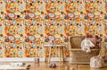 Orange Watercolour Fruits Wallpaper Mural