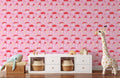 Pink Mushrooms Wallpaper Mural