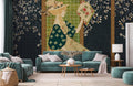 Reading Girl & Floral Vines Wallpaper Mural