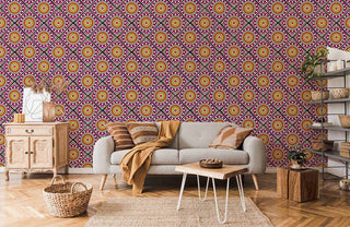 Red Flowers Vectors Wallpaper Mural