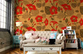 Red Morning Glory Wallpaper Mural