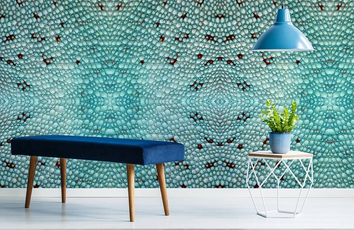 Turquoise Skin Animal Wall Murals | Ever Wallpaper UK