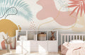 Abstract Warm Leaves Wallpaper Mural