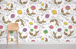Unicorn & Planet Wallpaper Mural