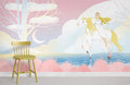 Unicorn & Princess Wallpaper Mural