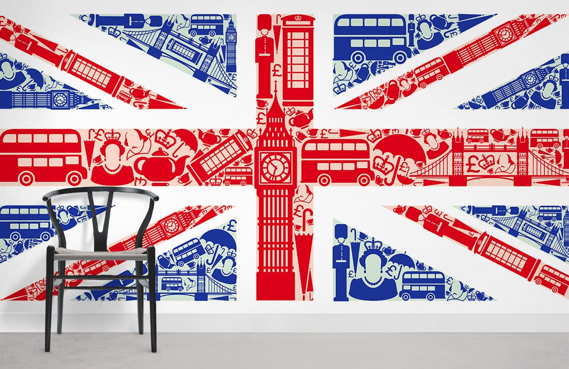 Union Jack Montage Wallpaper Mural