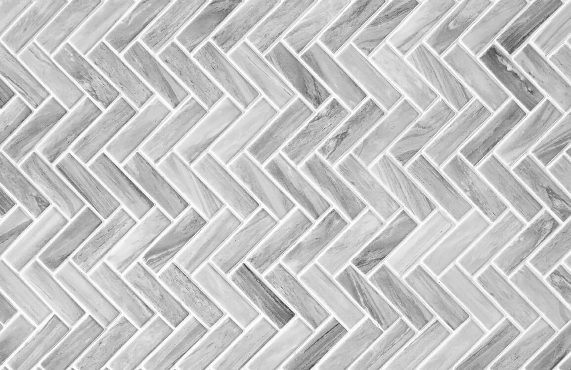 Herringbone Grey Chevron Patterned Wallpaper - Modern Textured Interior Design Decor
