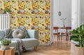 Colorful Watercolour Fruits Wallpaper Mural